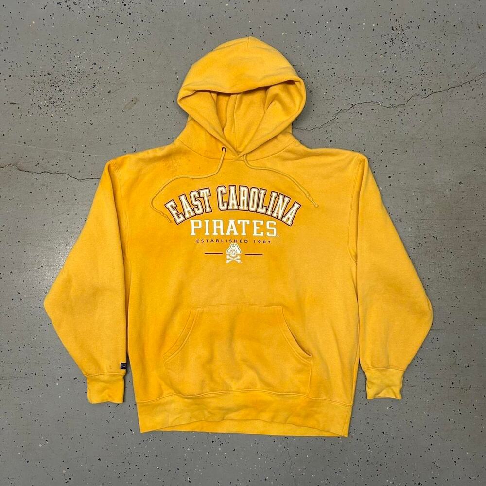 Yellow and white East Carolina Pirates hoodie